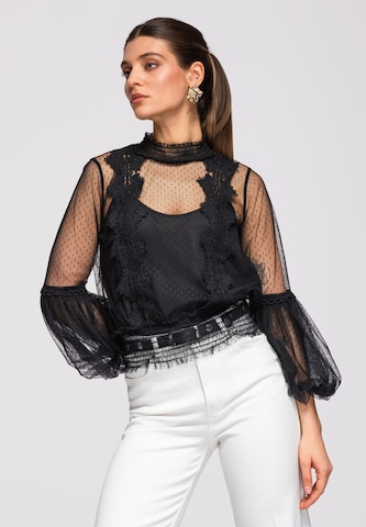 Ombre Blouse in Zwart