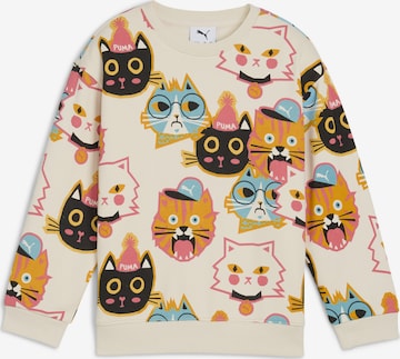 PUMA Sweatshirt 'Moody Cat' in Weiß: Vorderseite