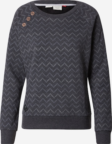 Ragwear Sweatshirt 'DARIA CHEVRON' in Black: front
