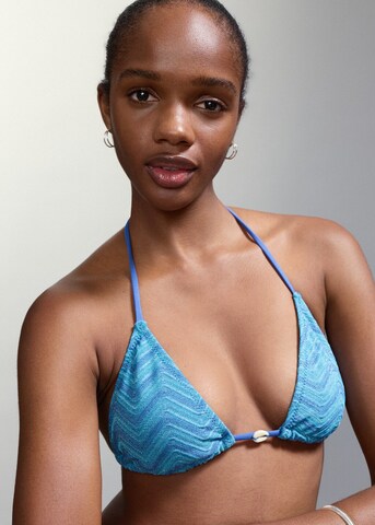 MANGO TEEN Triangle Bikini 'Valen' in Blue