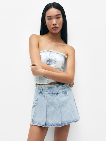 Pull&Bear Rok in Blauw: voorkant