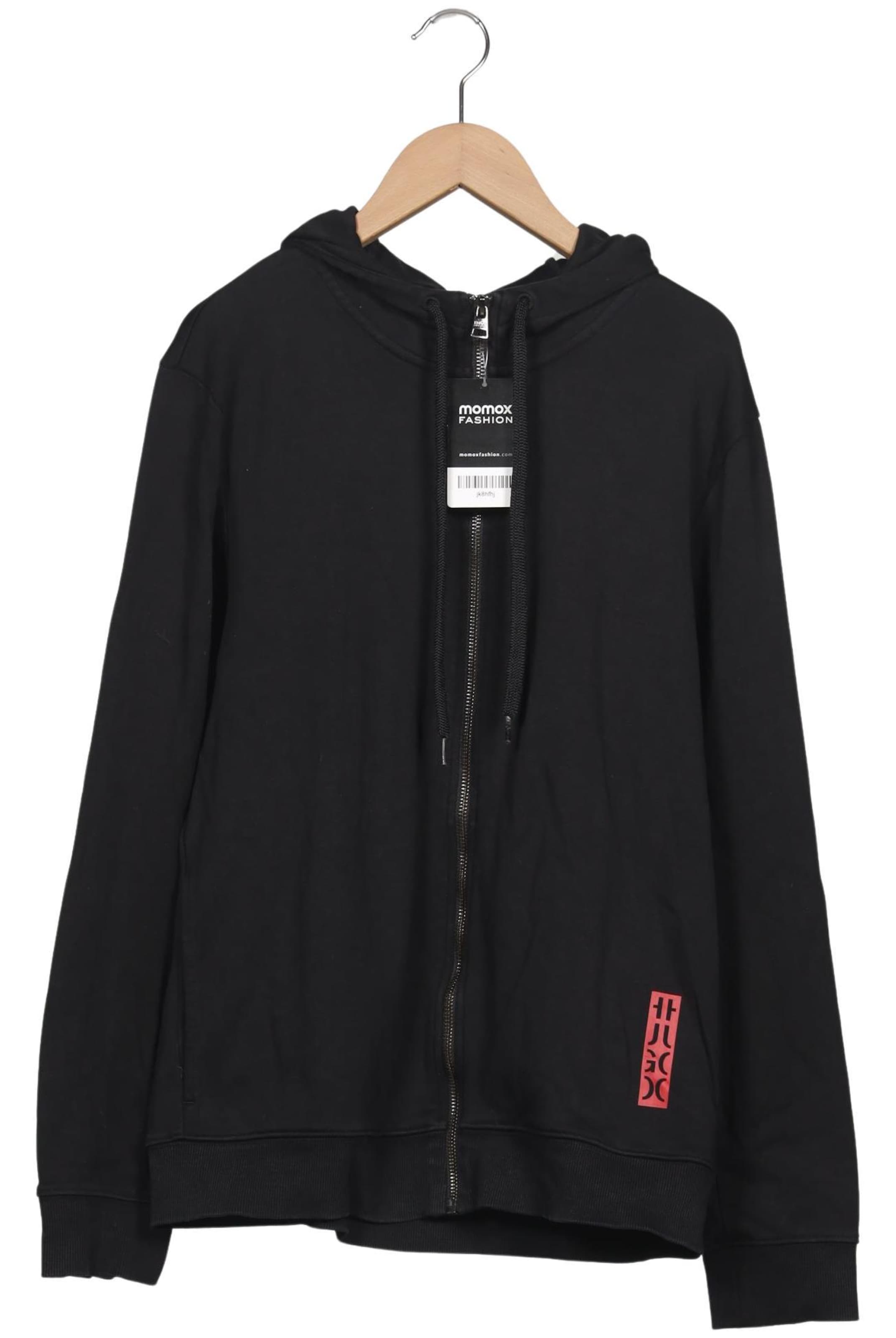 HUGO Kapuzenpullover 6XL in Schwarz: Vorderseite