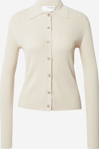 SELECTED FEMME Knit Cardigan 'ALLY' in Yellow: front