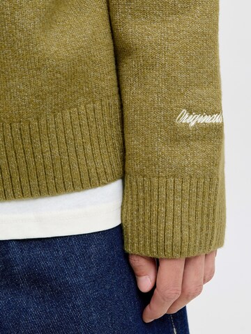 JACK & JONES Pulover 'JORNORREBRO' | zelena barva