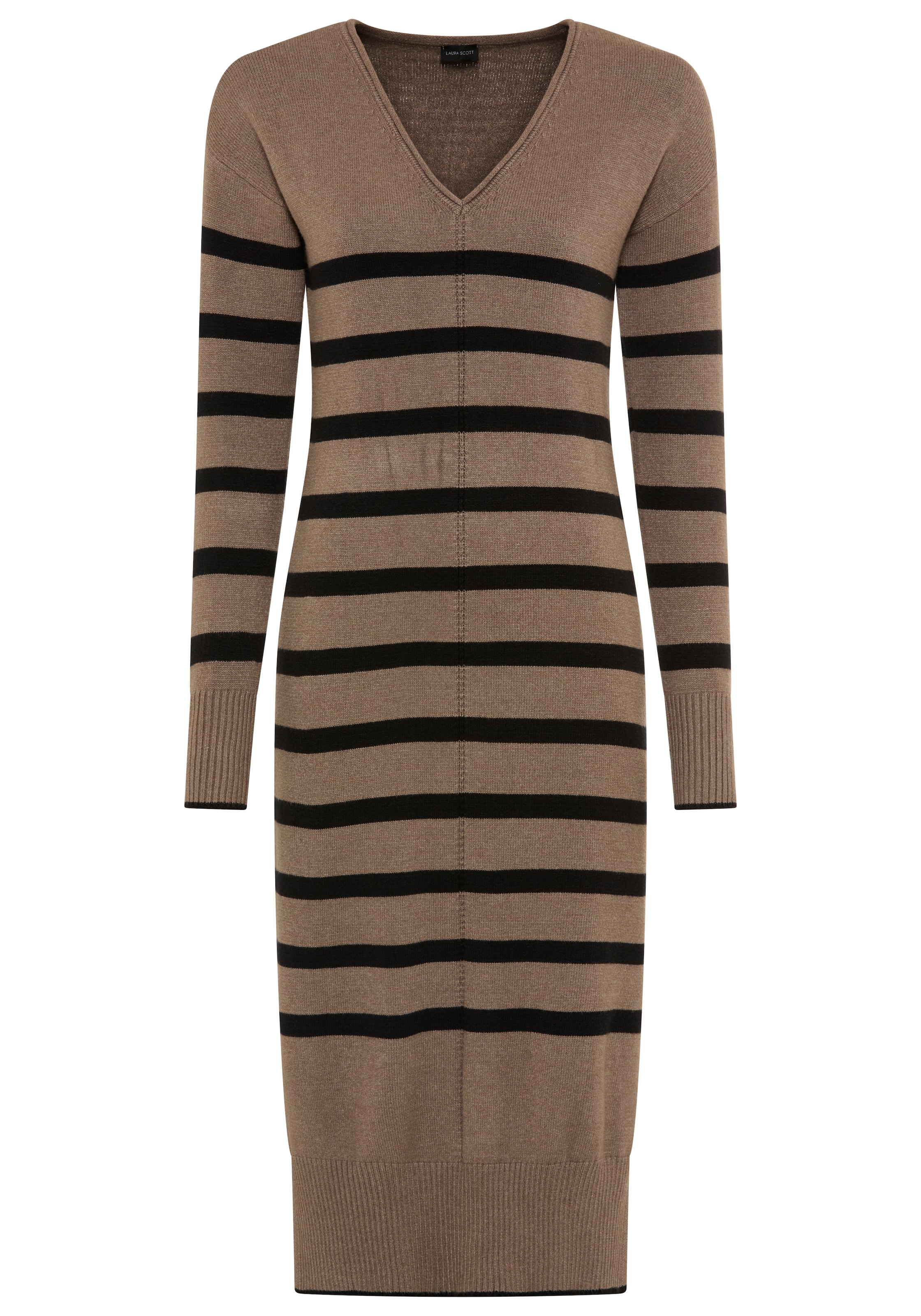 LAURA SCOTT Strickkleid in Braun: Vorderseite