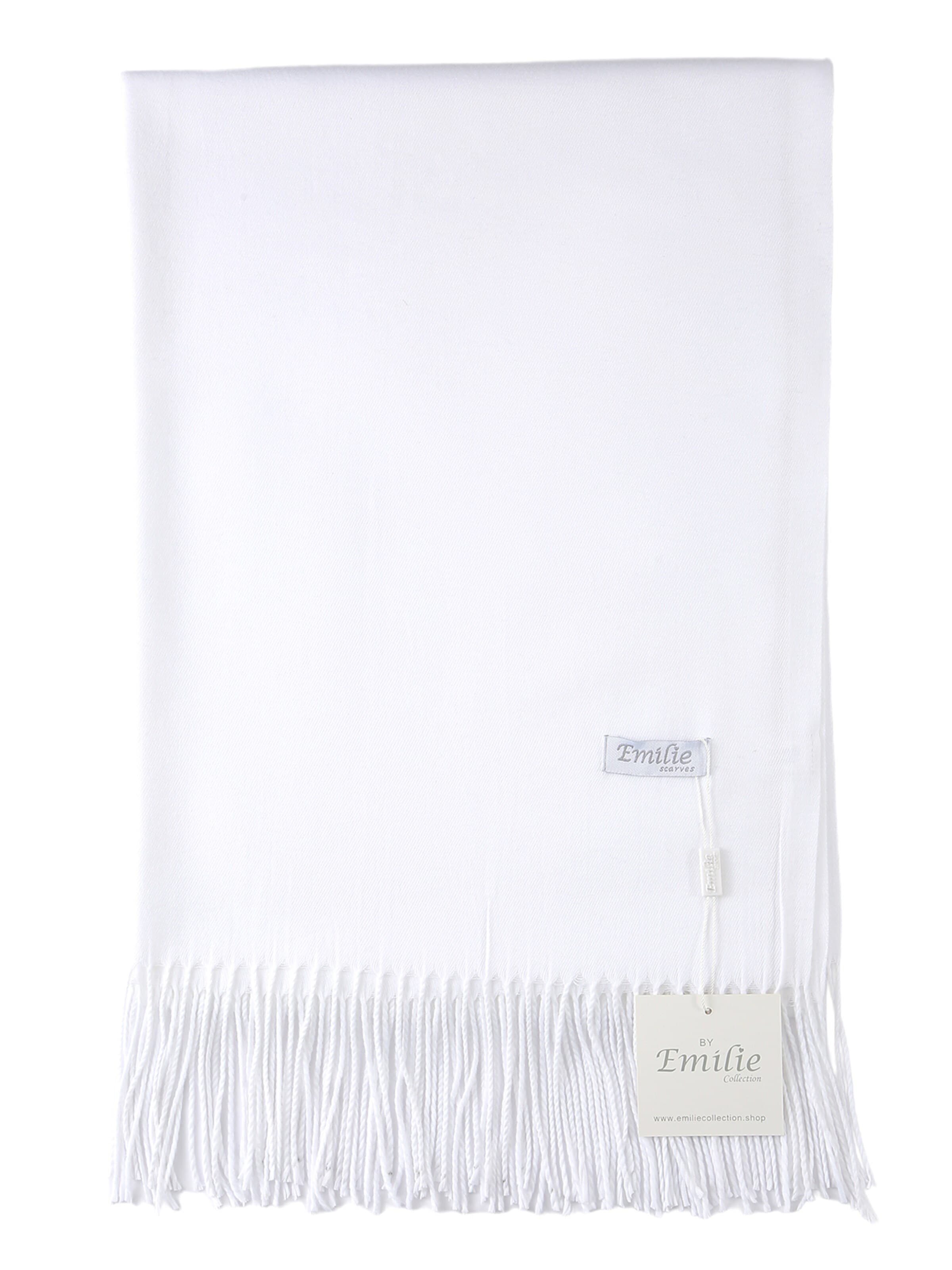 Emilie collection Sjaal 'Pashmina scarf' in Wit: voorkant