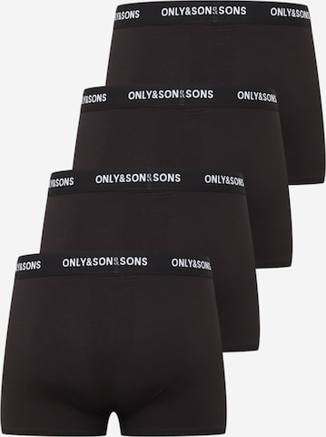 Only & Sons شورت بوكسر 'Fitz' بلون أسود