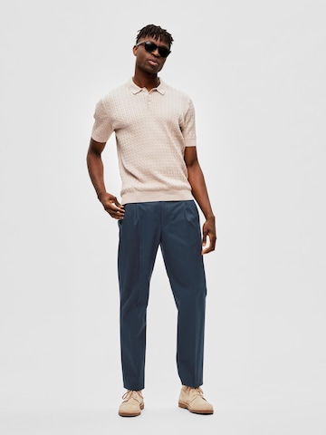 SELECTED HOMME Regular Pleated Pants 'Gibson' in Blue