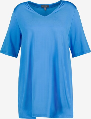 T-shirt Ulla Popken en bleu : devant