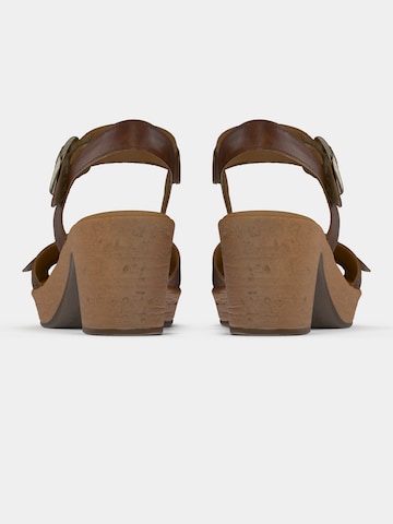 GABOR Sandalen met riem in Bruin