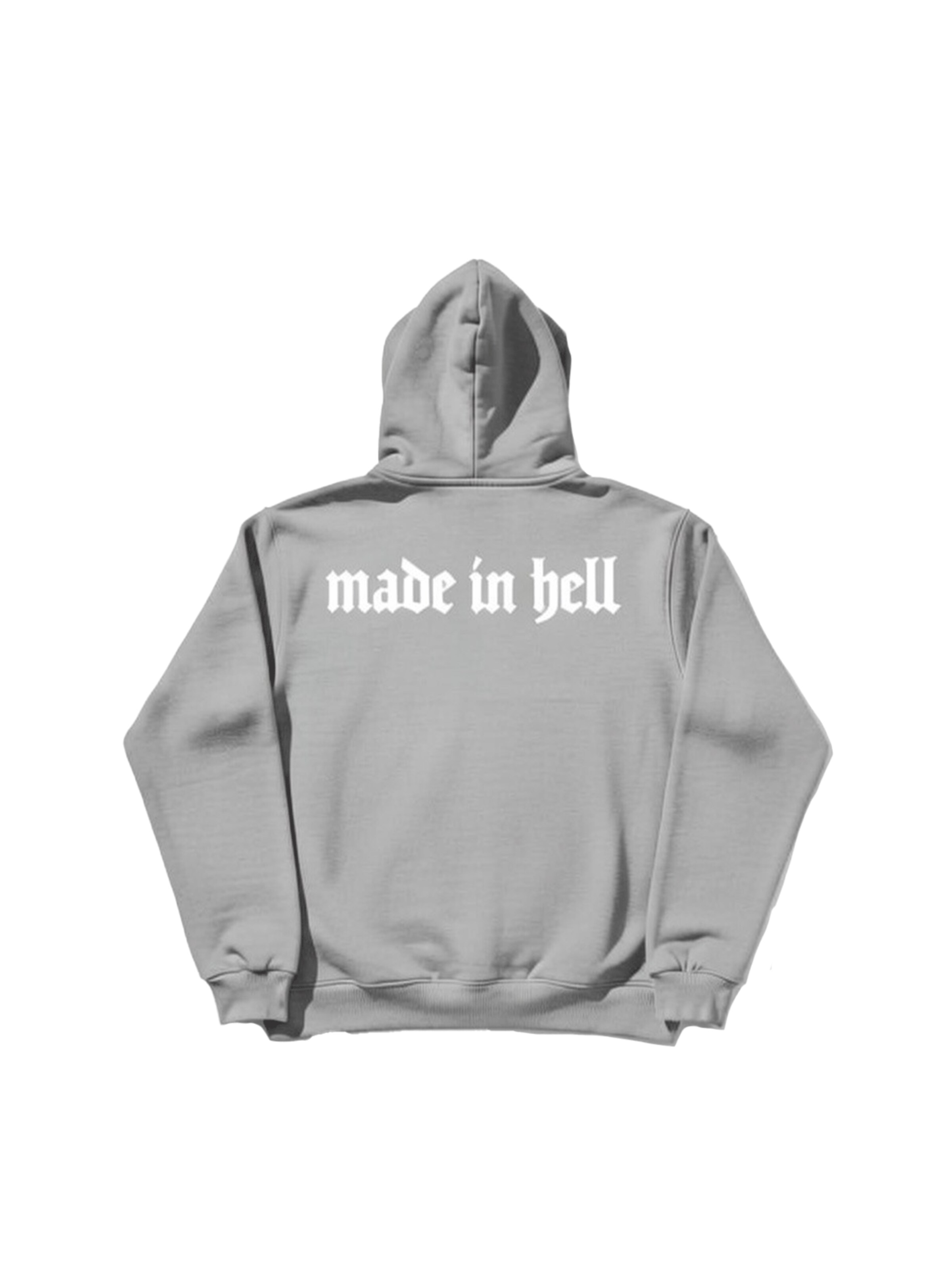 Sweat-shirt 'Oversize Made in Hell Hoodie - Anthracite' Kleidermafia en gris : devant