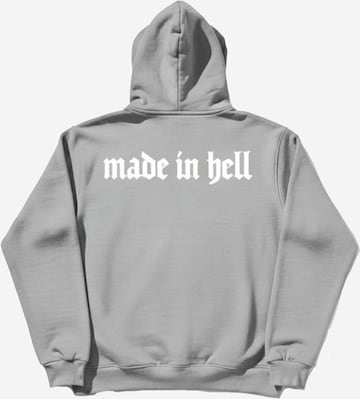 Sweat-shirt 'Oversize Made in Hell Hoodie - Anthracite' Kleidermafia en gris : devant