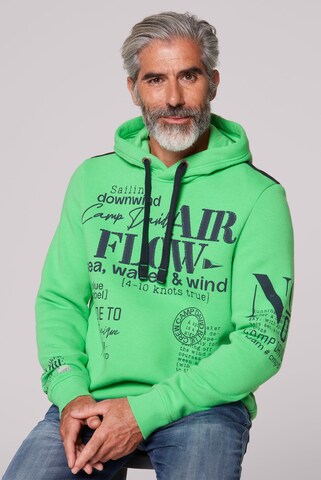 CAMP DAVID - Sudadera en verde: frente