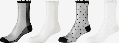 s.Oliver Socken in schwarz / transparent / weiß, Produktansicht
