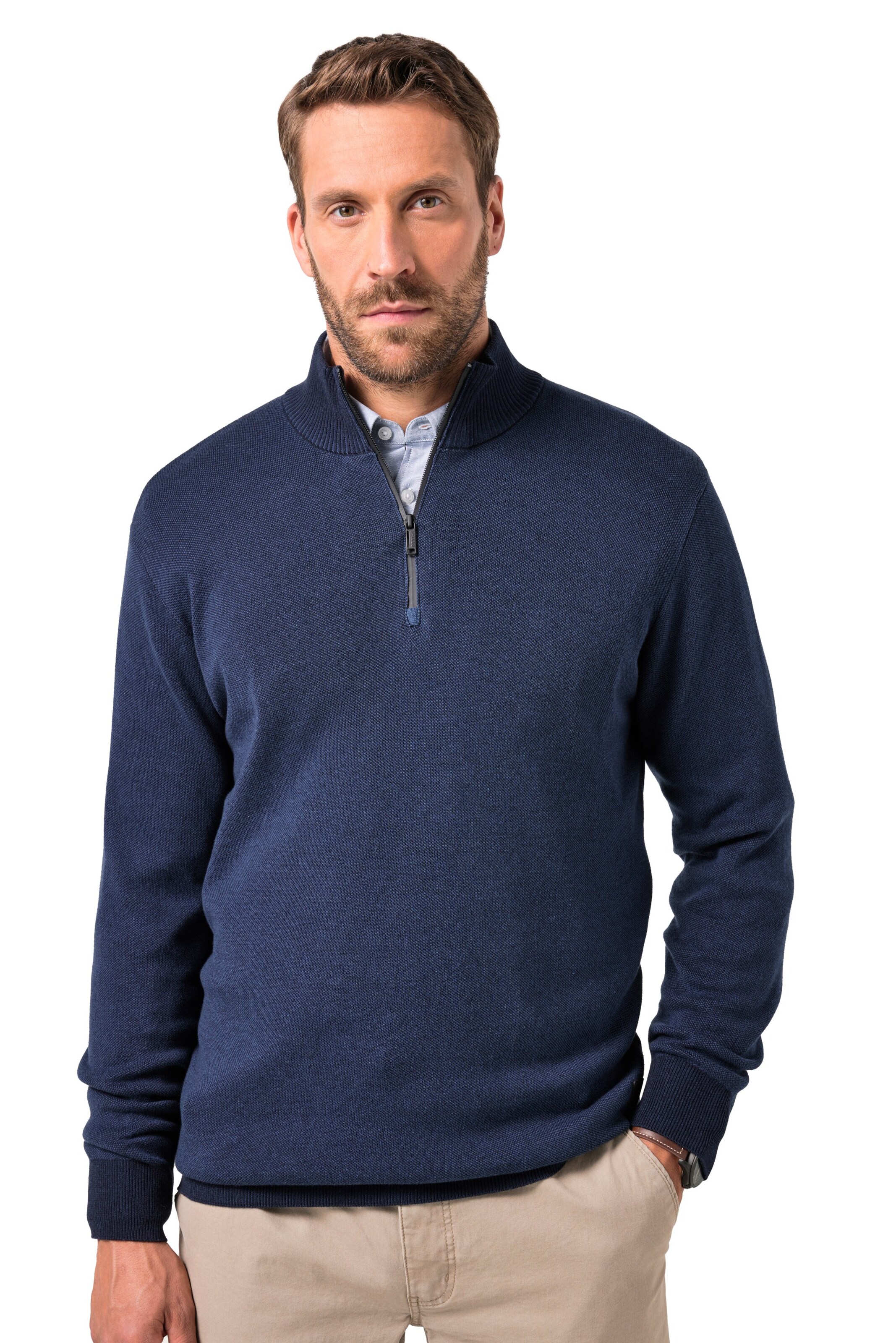 JP1880 Trui in Blauw: voorkant