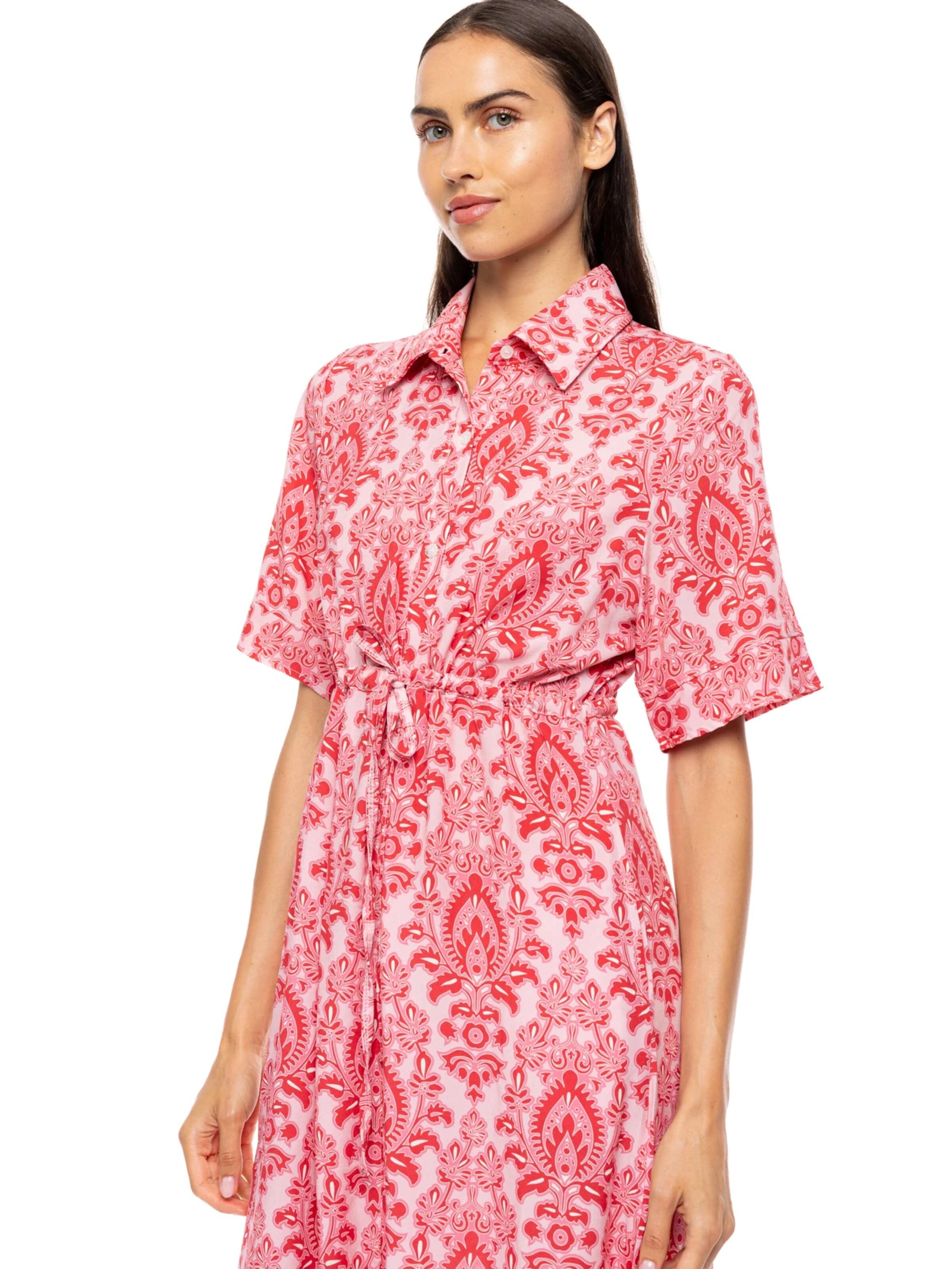Pink Label Sommerkleid 'BEACHWEAR RED PAISLEY'‌ in Pink