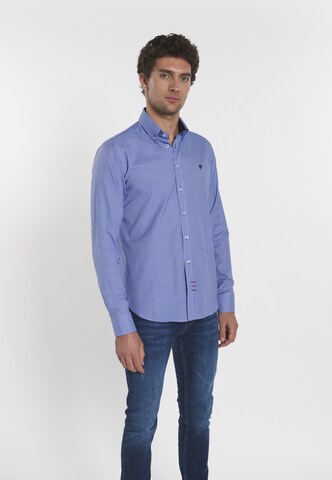 Regular fit Camicia 'Benjamin' di DENIM CULTURE in blu: frontale