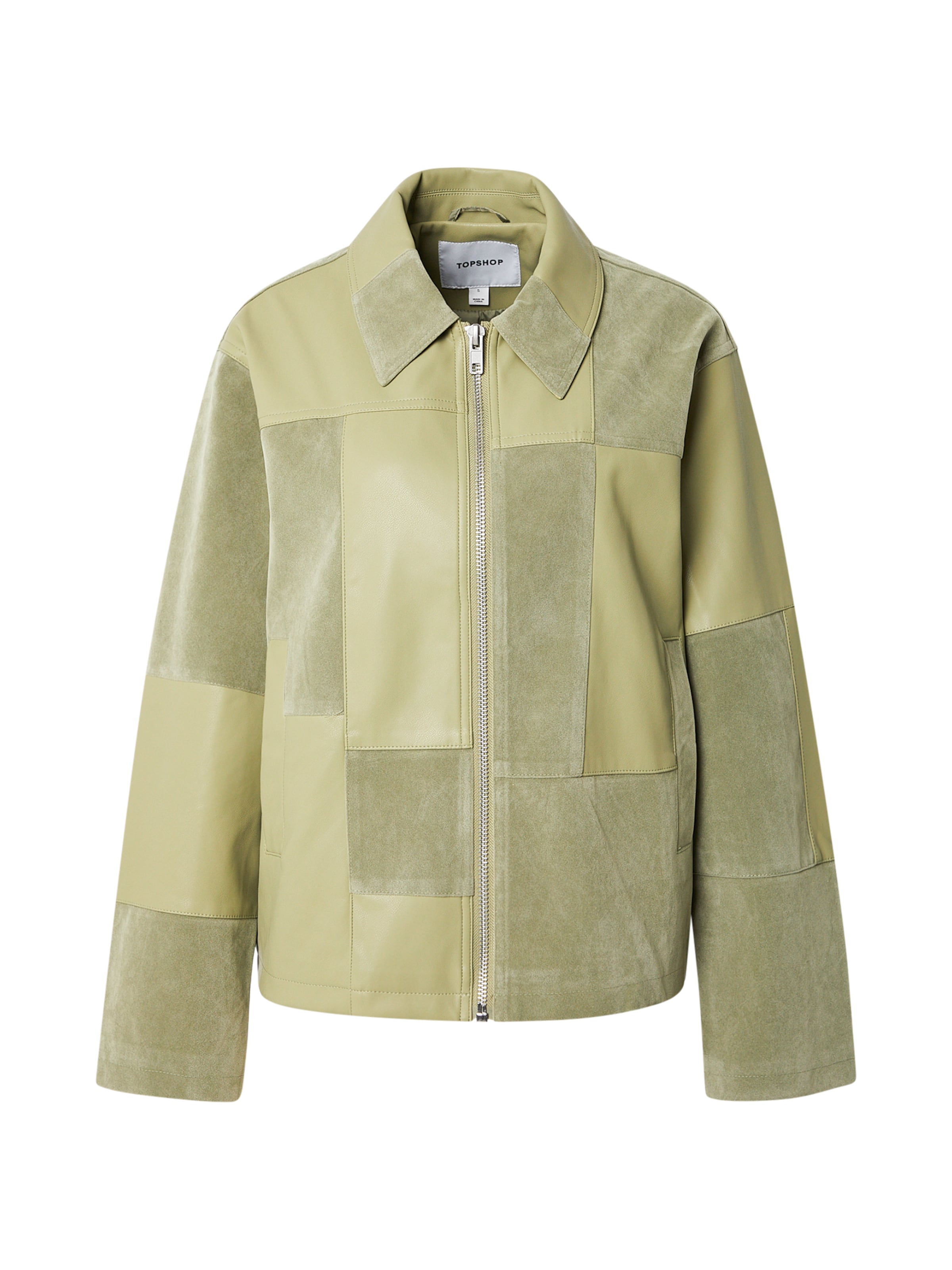 TOPSHOP Övergångsjacka i grön: framsida