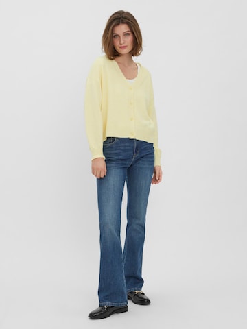 VERO MODA Knit Cardigan 'Doffy' in Yellow