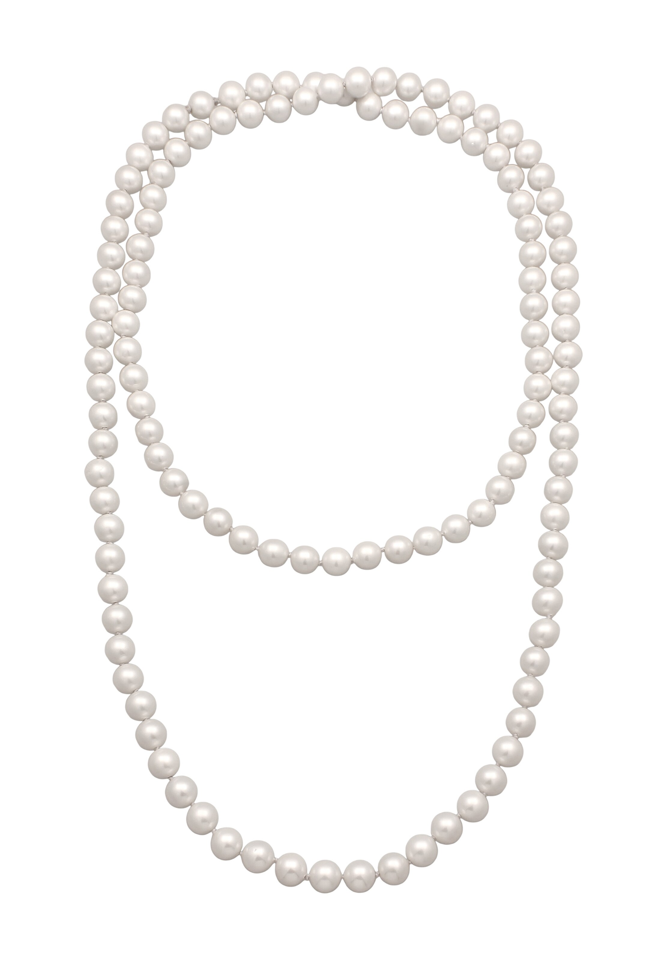 ELLI PREMIUM Kette 'Pearl' in Weiß: Vorderseite