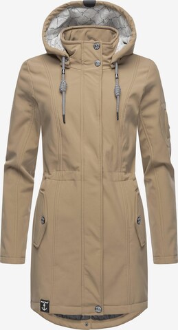 Cappotto funzionale di Peak Time in beige: frontale