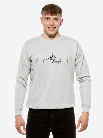 Sweat-shirt 'Harzschlag' Cotton Prime en gris : devant