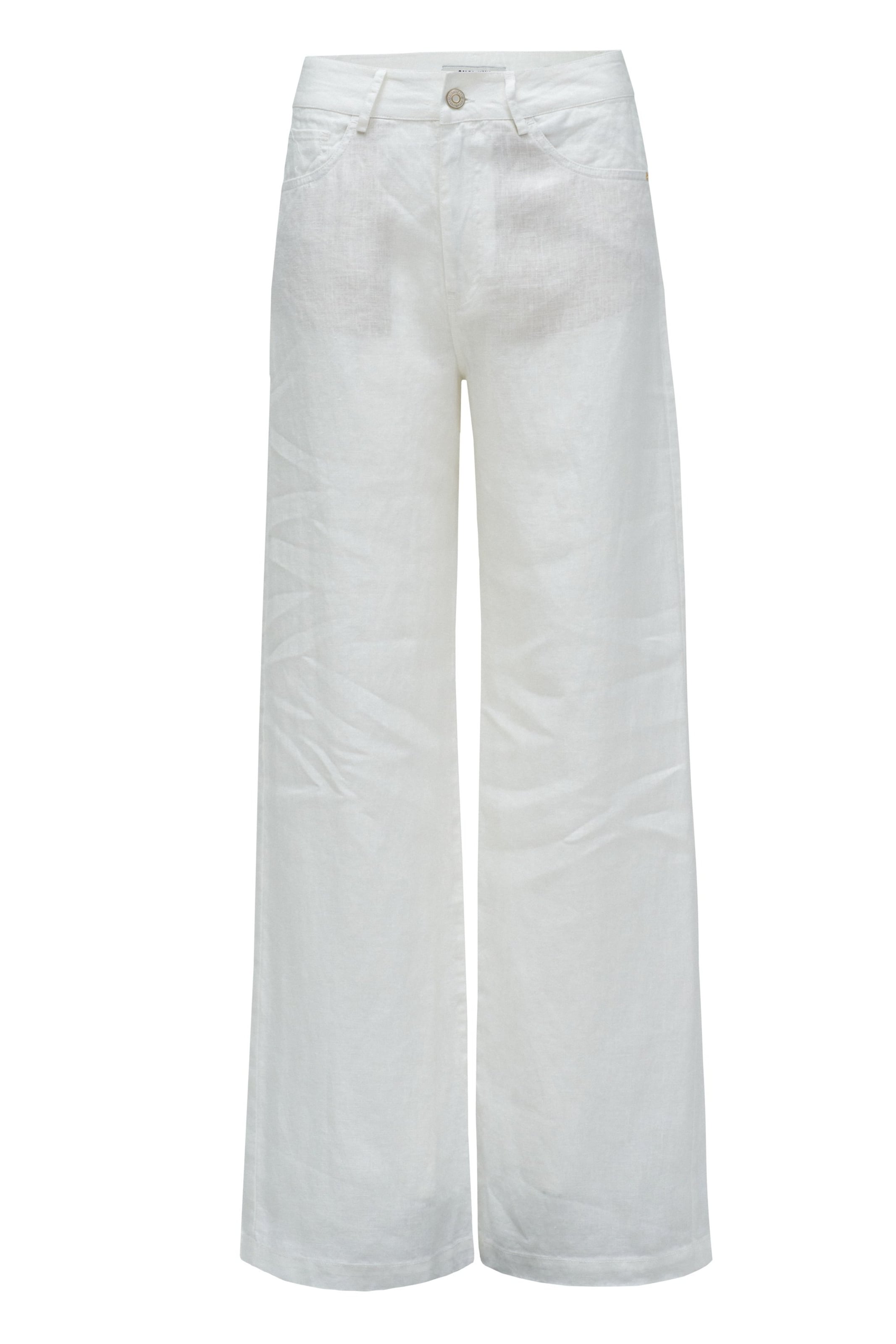 Salsa Jeans Wide leg Chino trousers in White: front