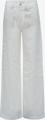 Wide Leg Pantalon chino Salsa Jeans en blanc : devant