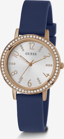 GUESS Analoog horloge 'TRI LUXE' in Blauw