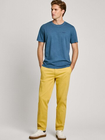 Coupe slim Pantalon chino Pepe Jeans en jaune