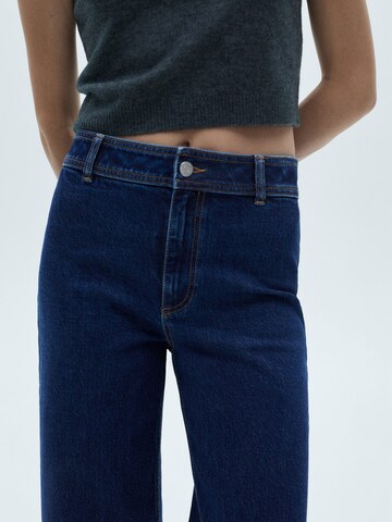 MANGO Wide Leg Jeans 'CATHERIN' in Blau