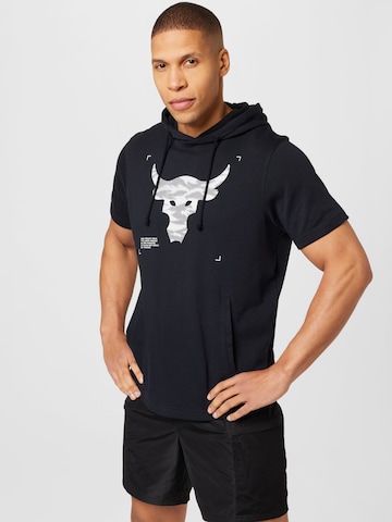 UNDER ARMOUR - Camiseta deportiva en negro: frente