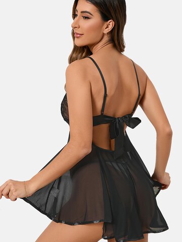 ORGANZA Lingerie Negligée 'Negligé Set mit Schleife' in Schwarz