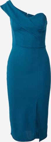 WAL G. Cocktailjurk 'ROXY' in Blauw: voorkant