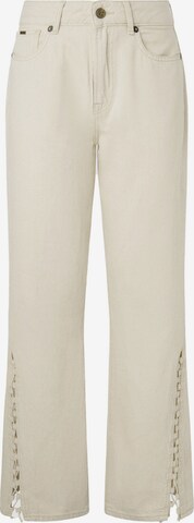 Pepe Jeans Loosefit Broek 'LACE' in Beige: voorkant