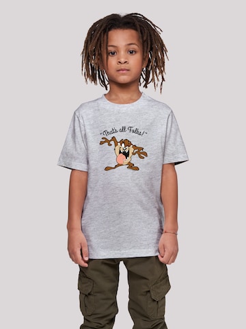 F4NT4STIC T-Shirt 'Looney Tunes Taz That's All Folks' in Grau: predná strana