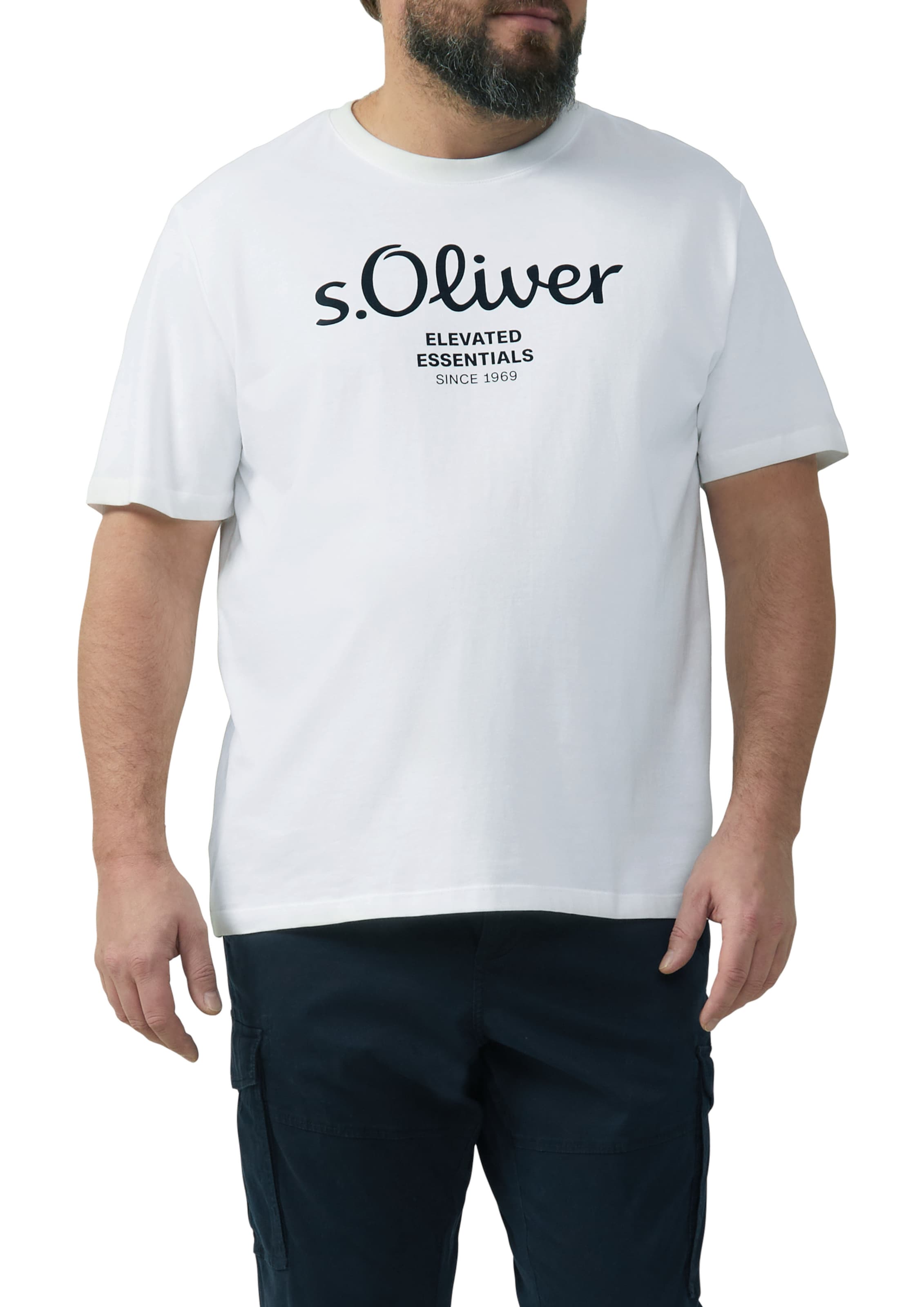 s.Oliver Men Big Sizes Футболка в Белый
