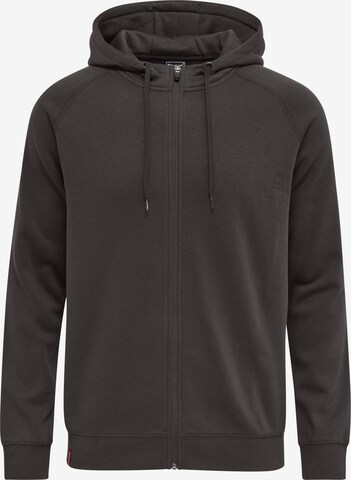 Hummel Zip-Up Hoodie in Brown: front