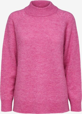 Pull-over 'Lulu' SELECTED FEMME en rose : devant