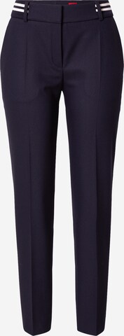 HUGO - regular Pantalón de pinzas 'Hirenas' en azul: frente