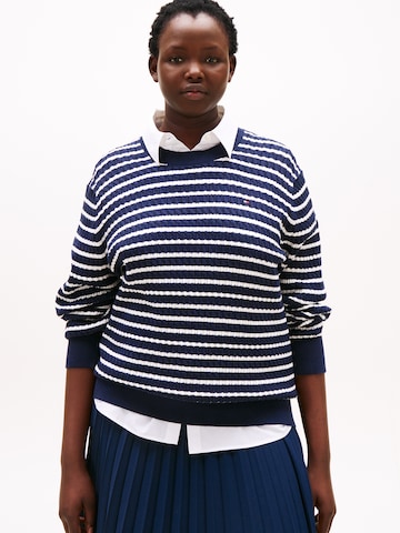 Pull-over Tommy Hilfiger Curve en bleu : devant