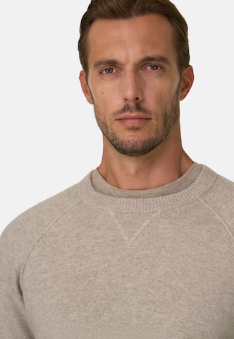 Sweat-shirt Boggi Milano en beige : devant
