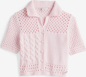 Cardigan Tommy Jeans en rose : devant
