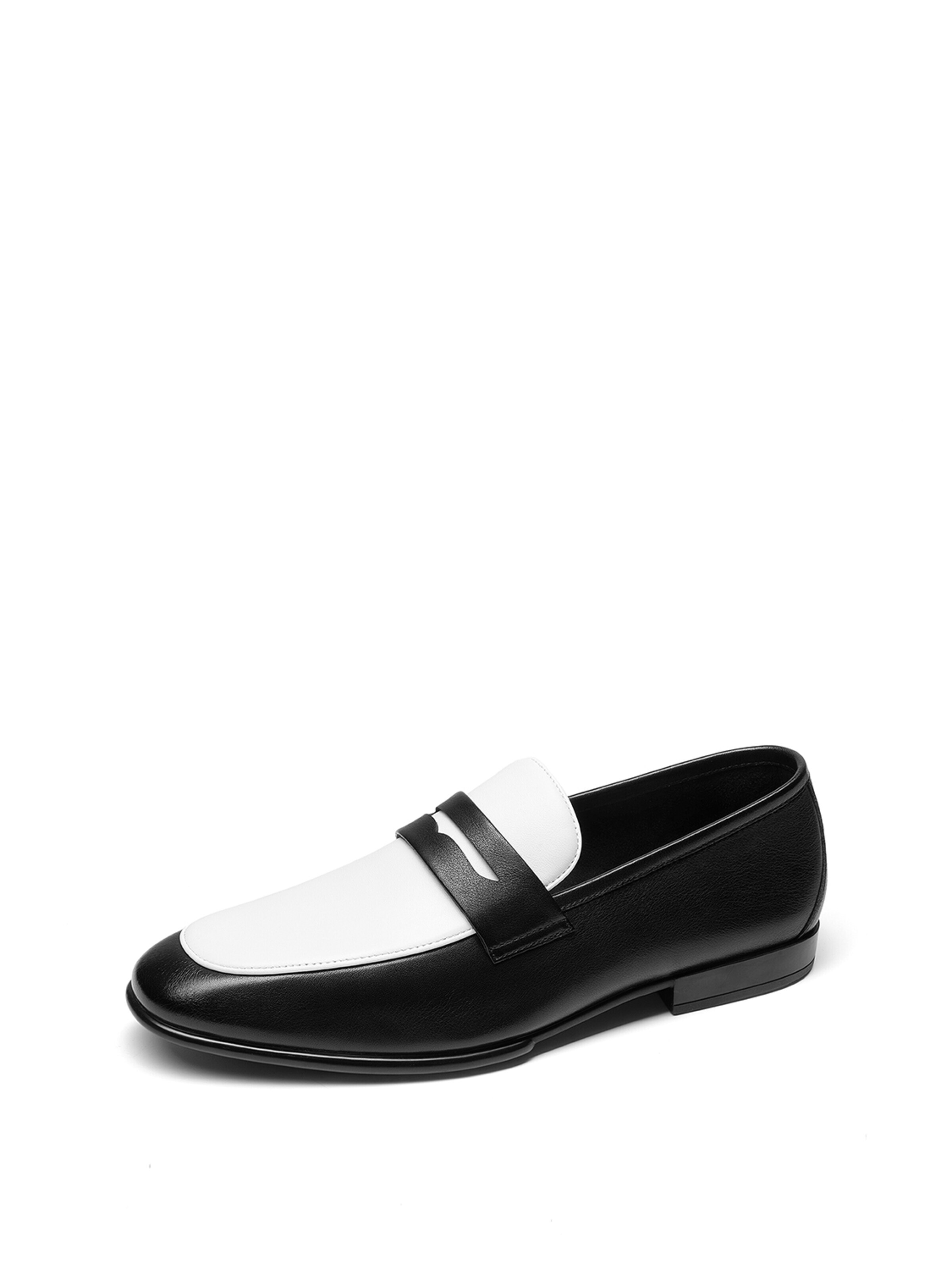 Bruno Marc Classic Flats 'Bruno Marc Herren Echtleder Loafer – Elegante Slip-On Business Schuhe für Anzug & Büro' in White: front