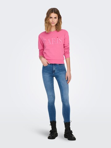 JDY Sweatshirt 'Paris' in Pink