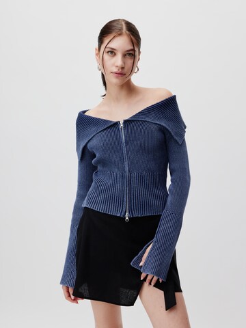 LeGer by Lena Gercke Strickjacke 'Anaida' in Blau: Vorderseite