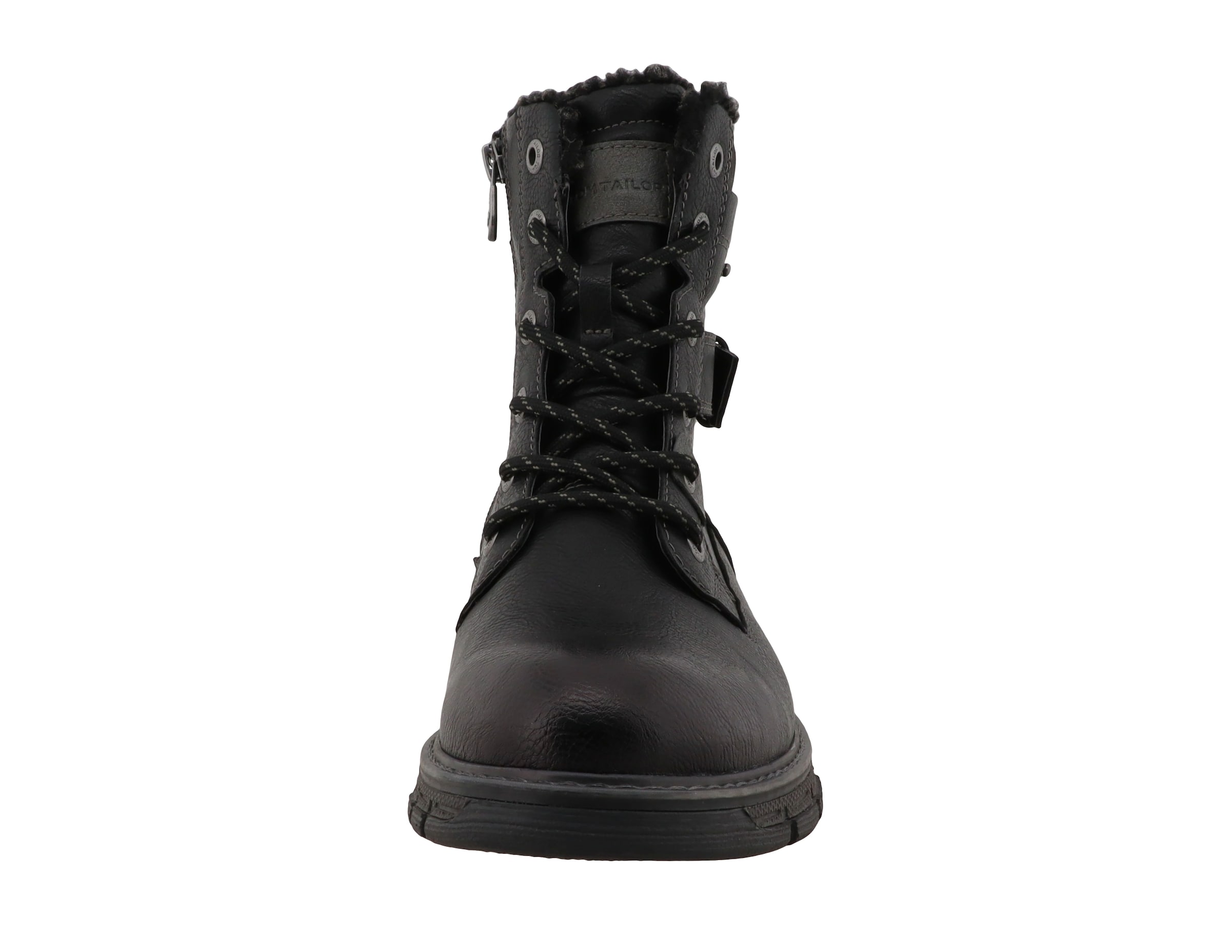 TOM TAILOR - Botas con cordones en negro