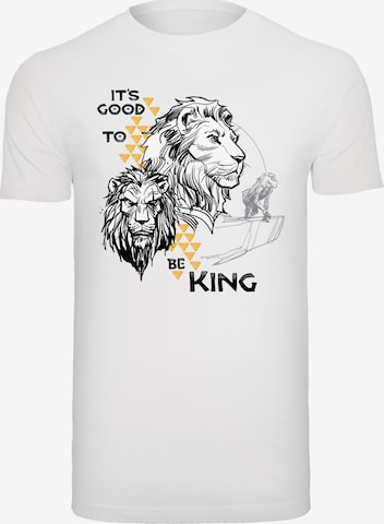 F4NT4STIC Shirt 'Disney König der Löwen Movie It's Good To Be King' in Wit: voorkant