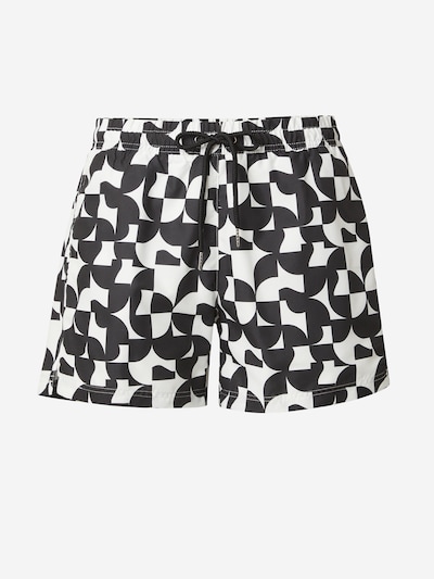 Guido Maria Kretschmer Men Shorts de bain 'Gabriel' en noir / blanc, Vue avec produit
