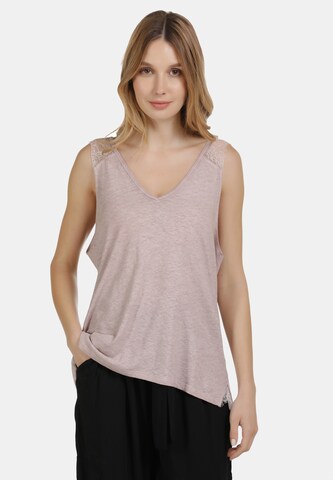 DreiMaster Vintage Top in Beige: voorkant